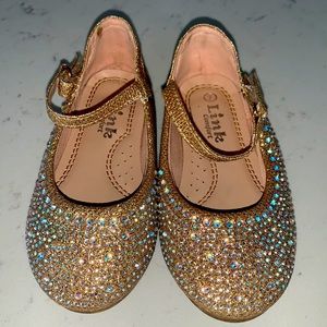 Rhinestone buckle strap ballerina size 7